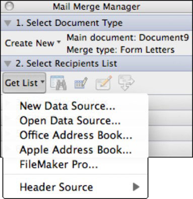 merging data into word for mac